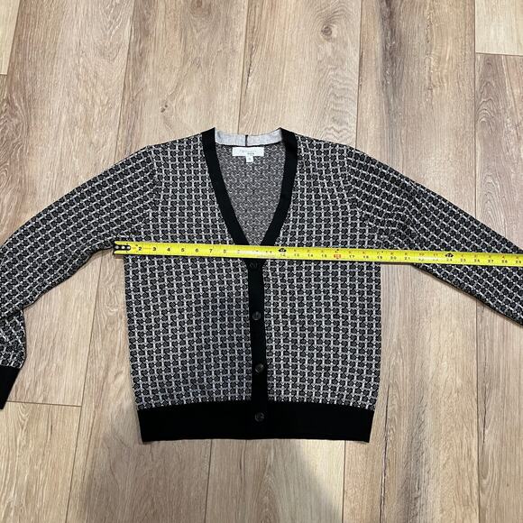 ROSETA GETTY Women's Jacquard Cardigan With Contrast Trim Size S - Picture 7 of 11